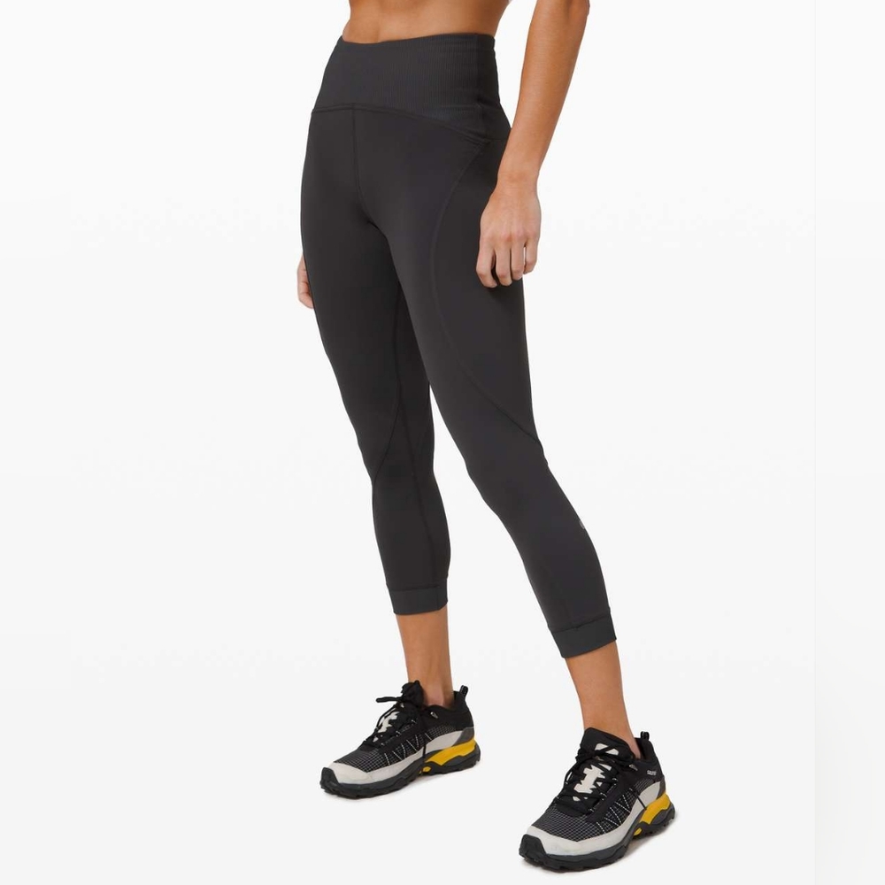Lululemon Train Free High Rise Crop 23" Graphite Grey NWT Size 4